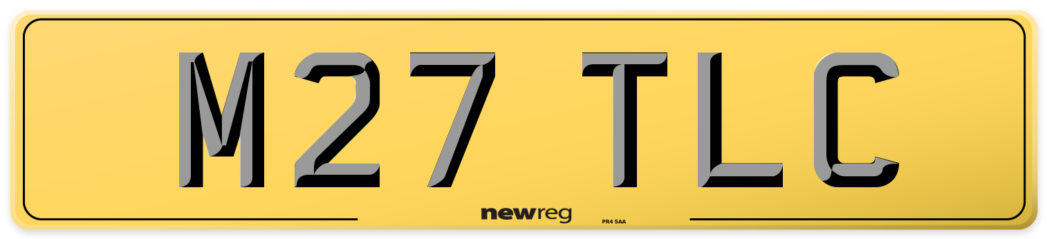 M27 TLC Rear Number Plate