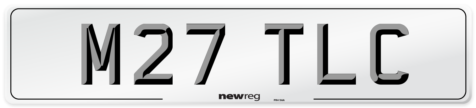 M27 TLC Front Number Plate