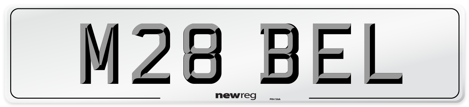 M28 BEL Front Number Plate