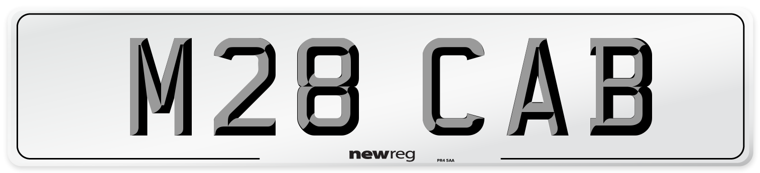 M28 CAB Front Number Plate