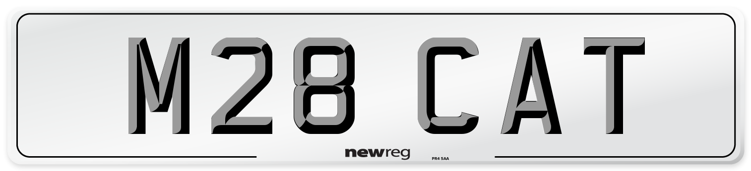M28 CAT Front Number Plate