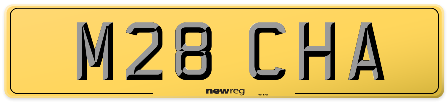M28 CHA Rear Number Plate