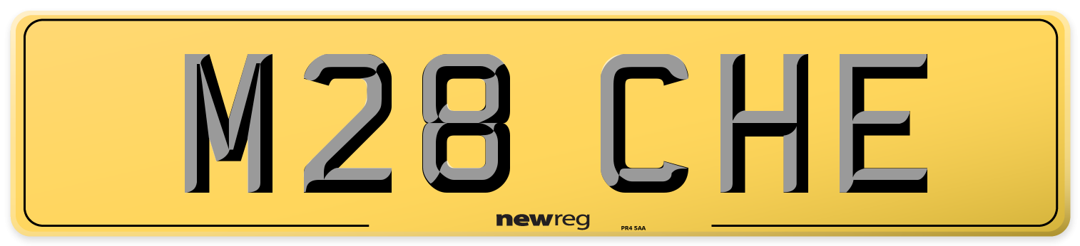 M28 CHE Rear Number Plate