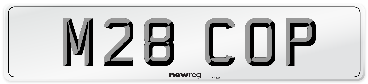 M28 COP Front Number Plate
