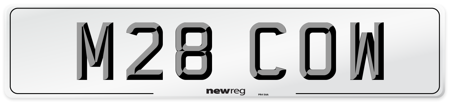 M28 COW Front Number Plate