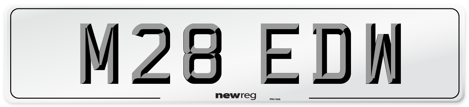 M28 EDW Front Number Plate