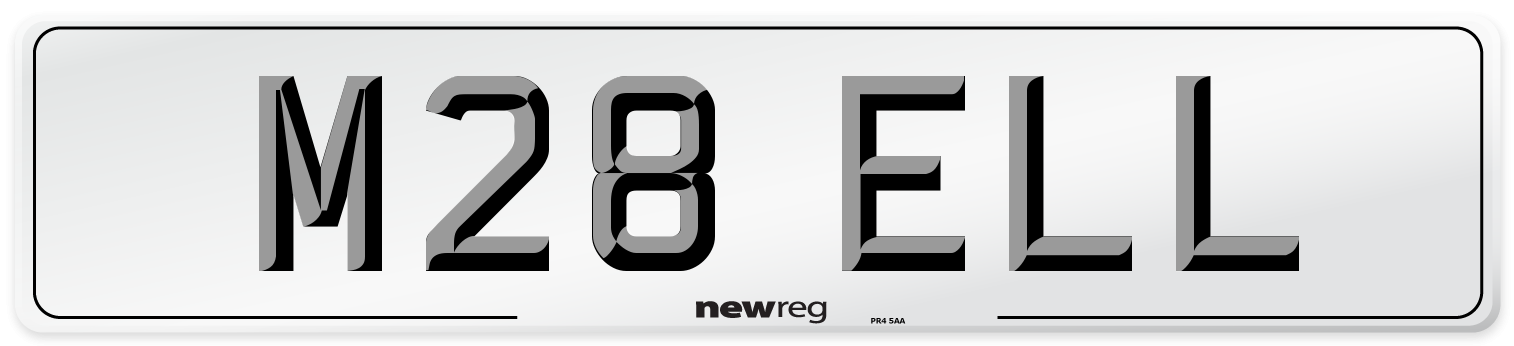 M28 ELL Front Number Plate