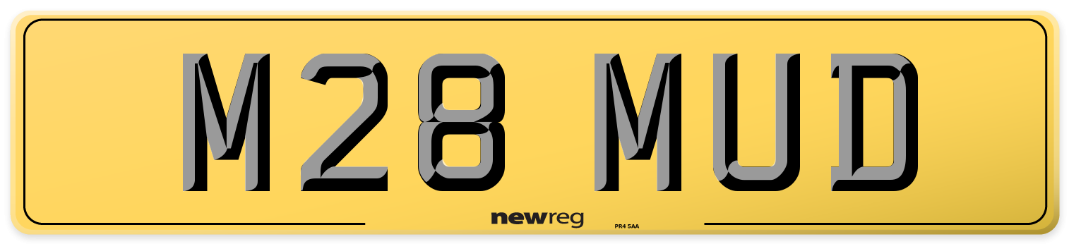 M28 MUD Rear Number Plate
