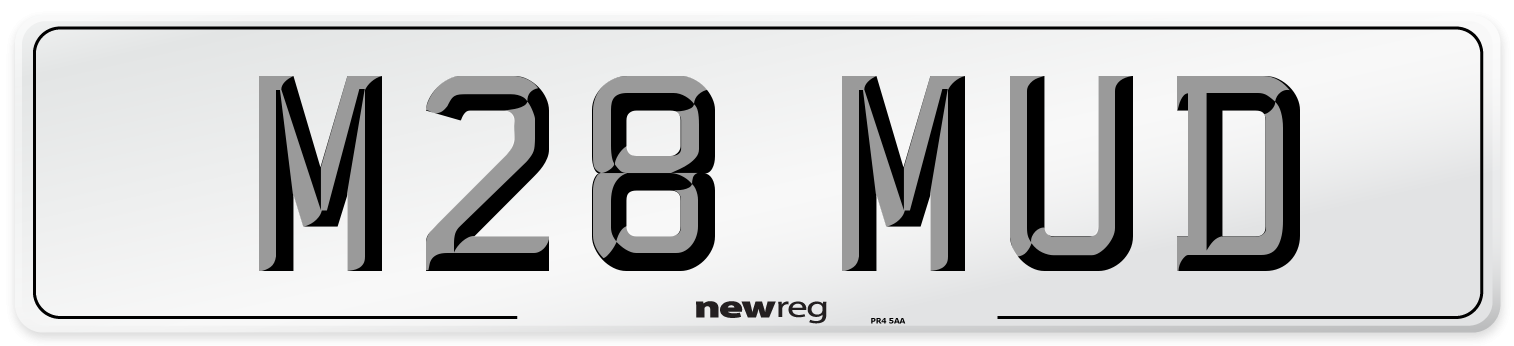 M28 MUD Front Number Plate