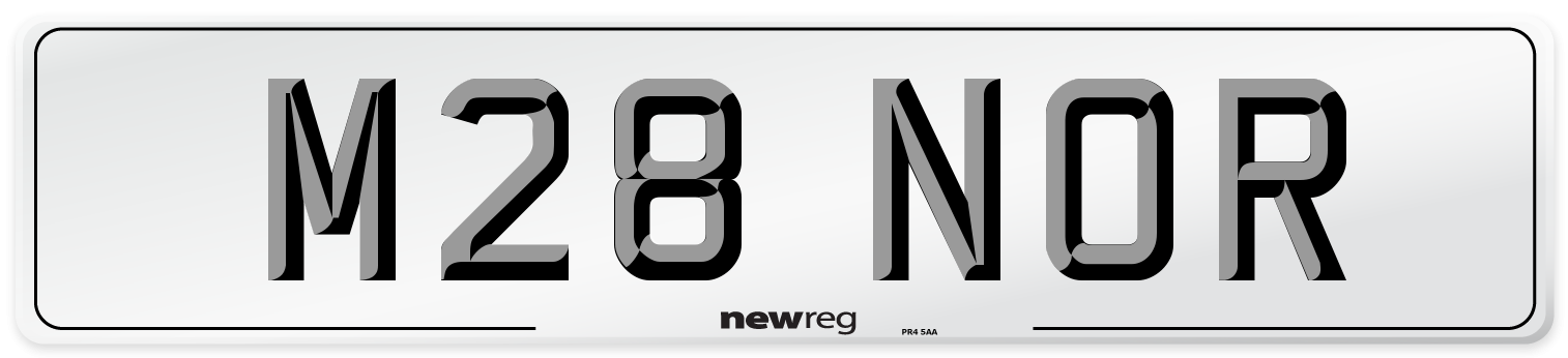 M28 NOR Front Number Plate