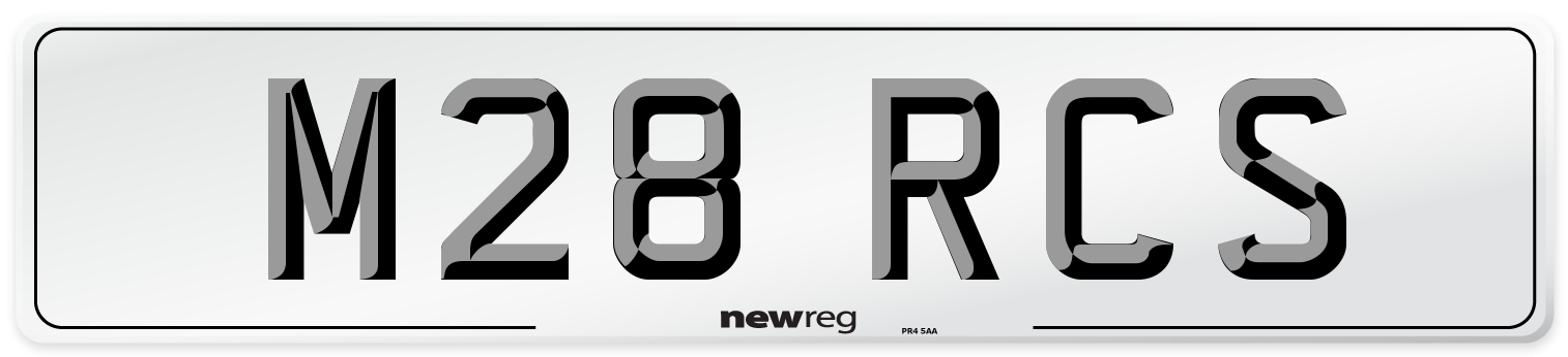 M28 RCS Front Number Plate