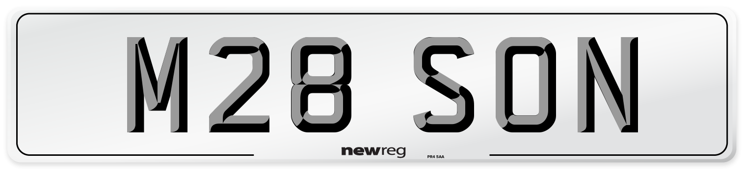M28 SON Front Number Plate