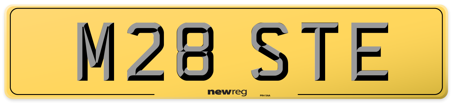 M28 STE Rear Number Plate