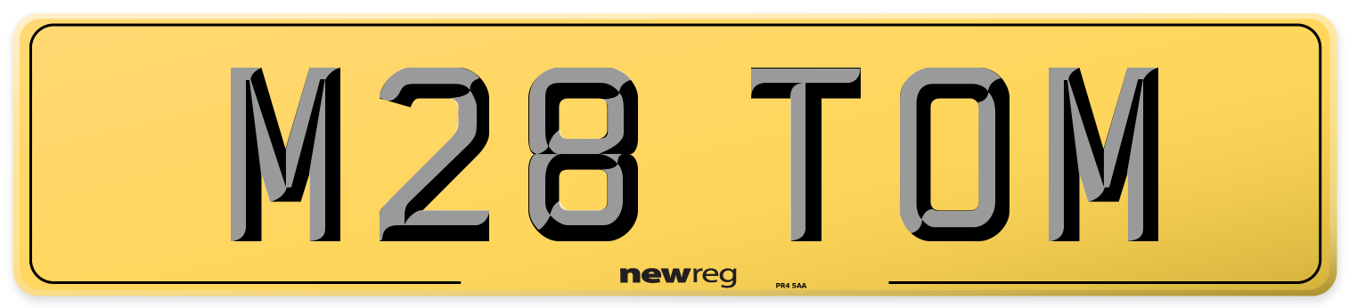 M28 TOM Rear Number Plate
