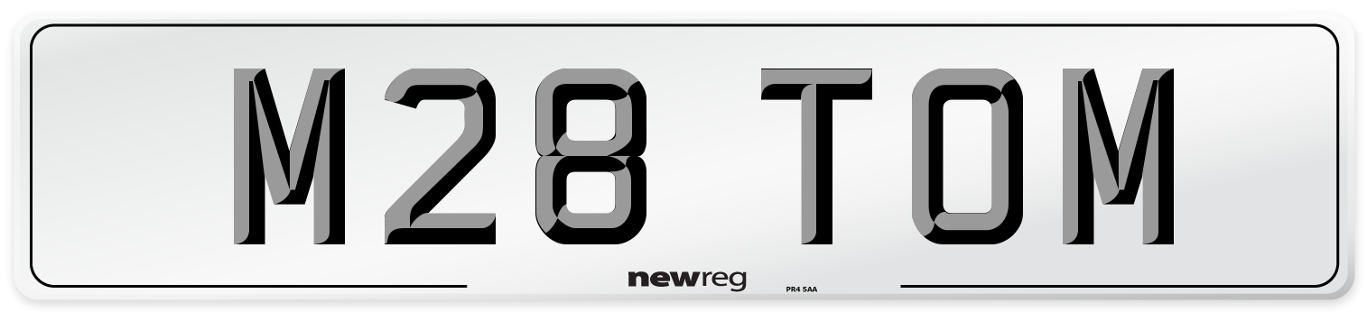 M28 TOM Front Number Plate