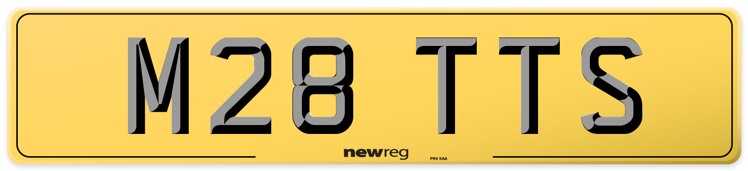 M28 TTS Rear Number Plate