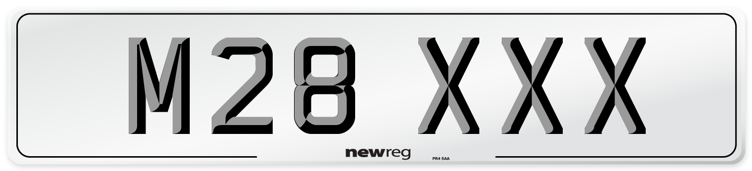 M28 XXX Front Number Plate