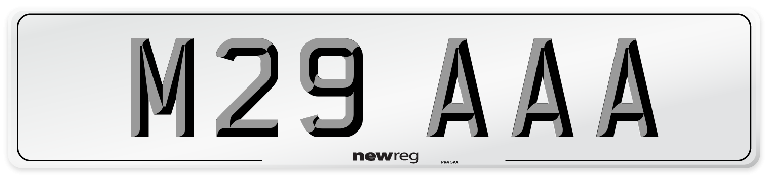 M29 AAA Front Number Plate