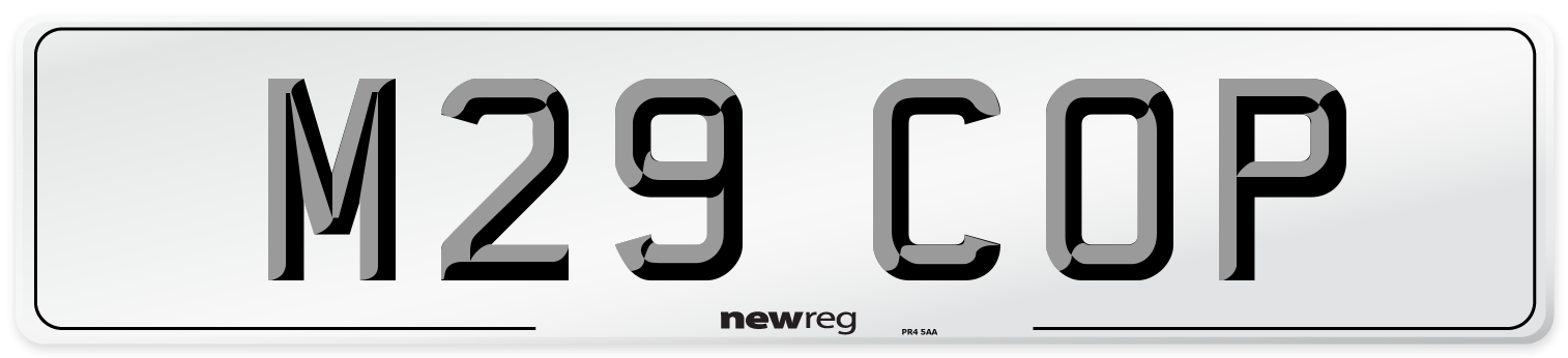 M29 COP Front Number Plate