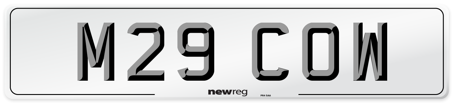 M29 COW Front Number Plate