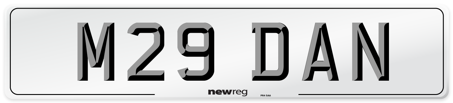 M29 DAN Front Number Plate