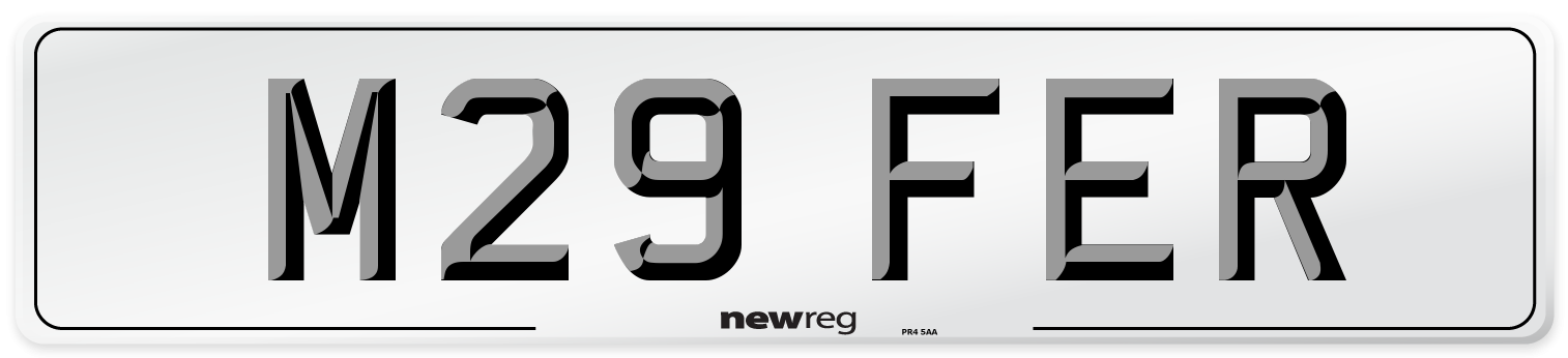 M29 FER Front Number Plate