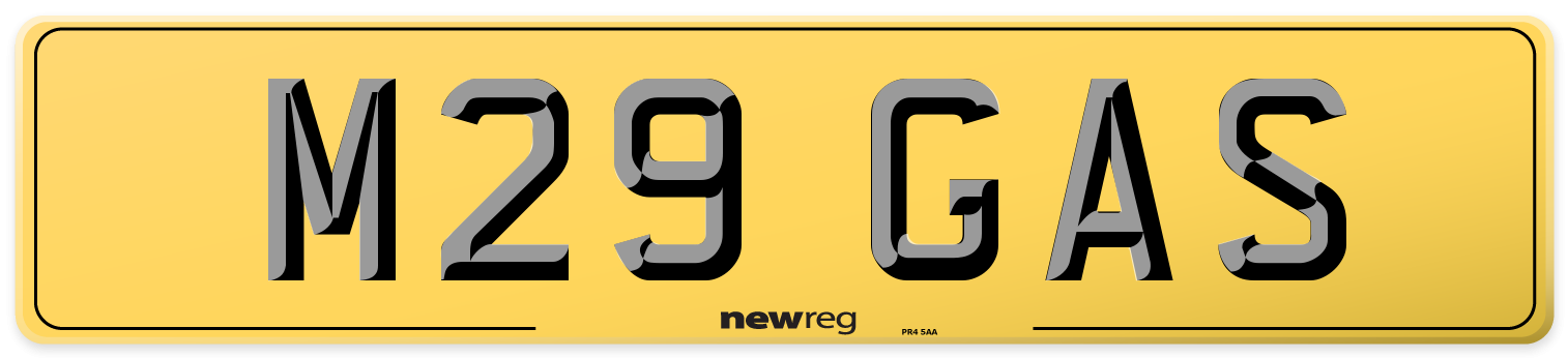 M29 GAS Rear Number Plate