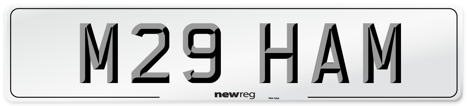 M29 HAM Front Number Plate