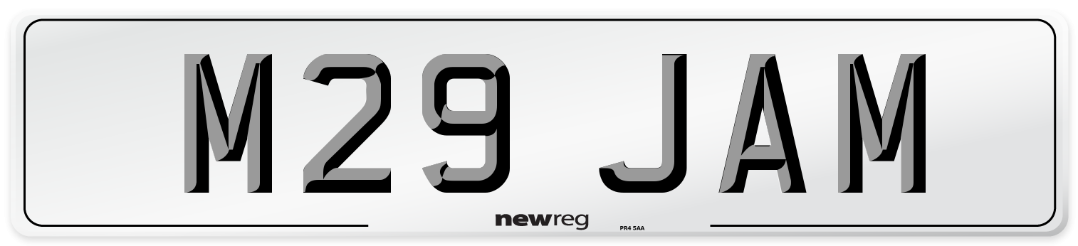 M29 JAM Front Number Plate