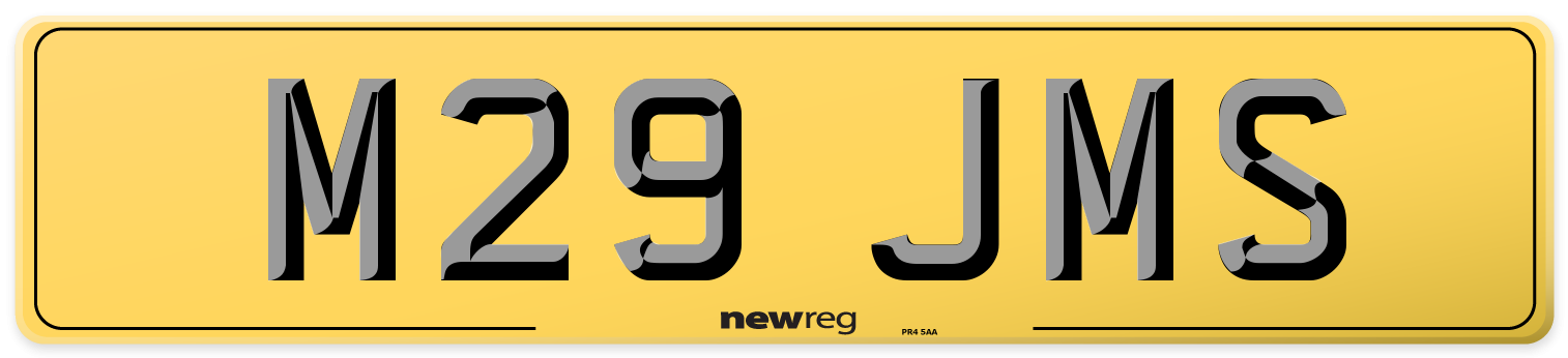 M29 JMS Rear Number Plate