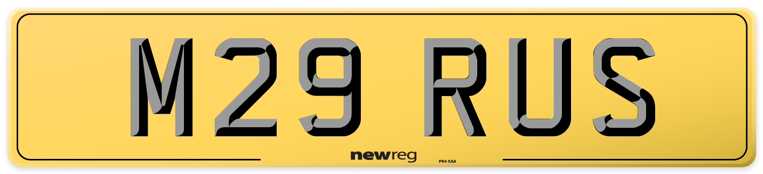 M29 RUS Rear Number Plate