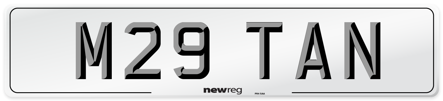 M29 TAN Front Number Plate