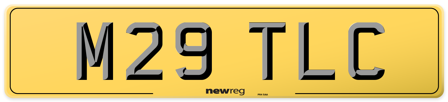 M29 TLC Rear Number Plate
