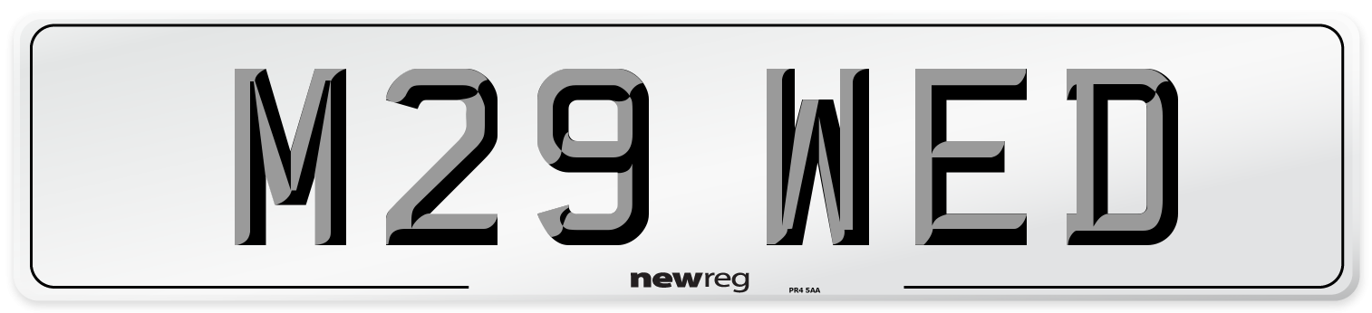 M29 WED Front Number Plate
