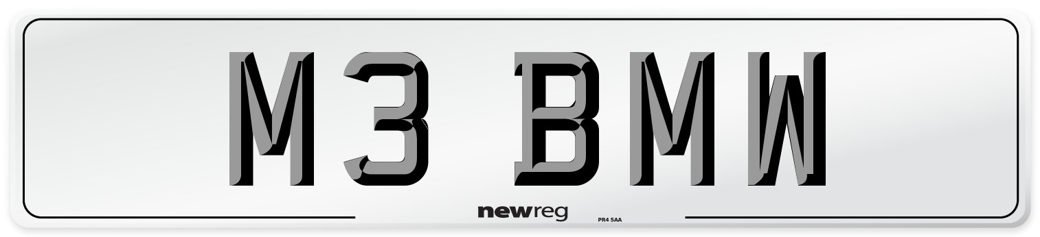 M3 BMW Front Number Plate