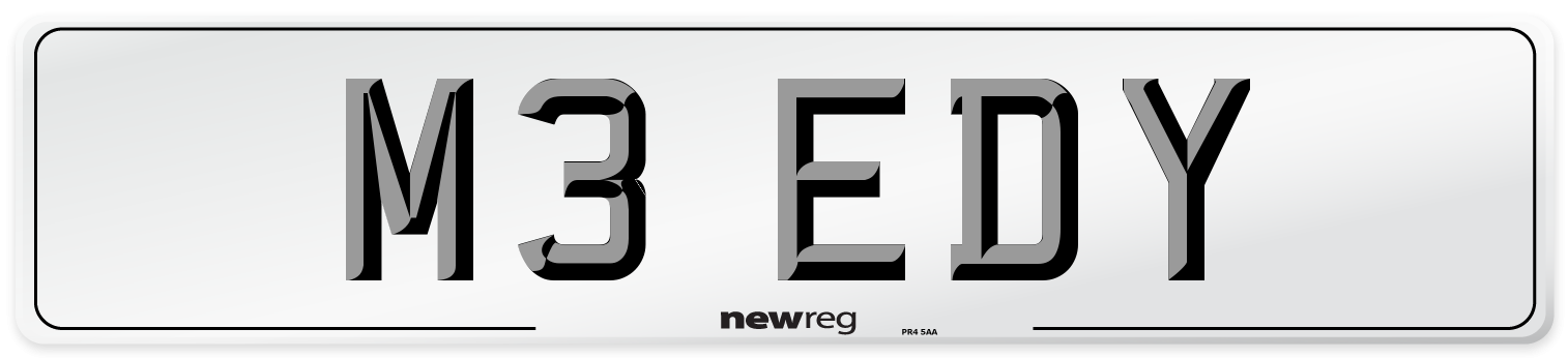 M3 EDY Front Number Plate