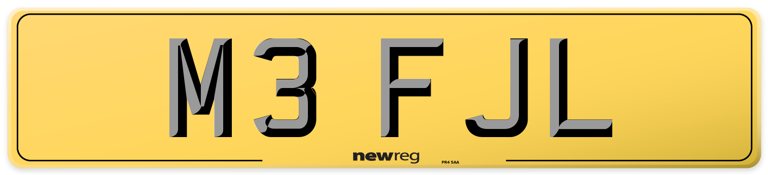 M3 FJL Rear Number Plate
