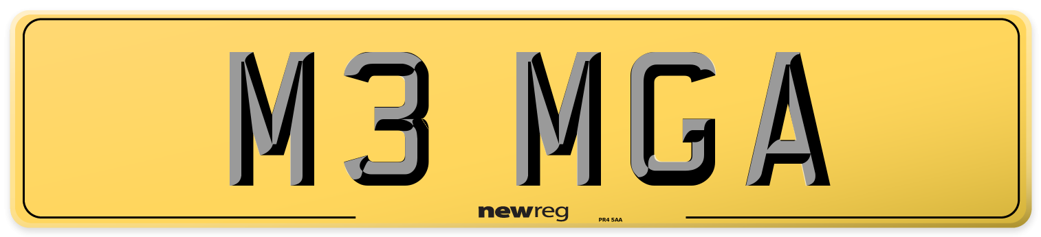 M3 MGA Rear Number Plate
