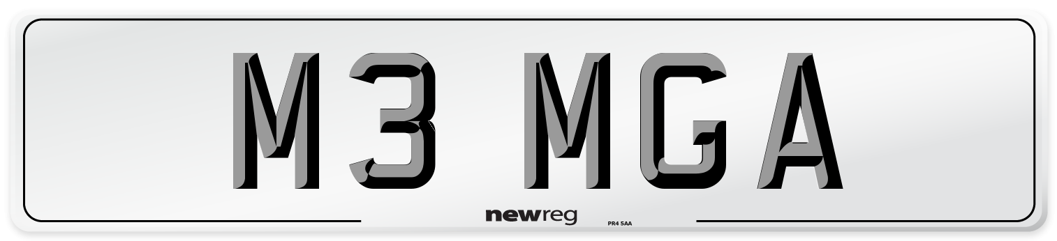M3 MGA Front Number Plate