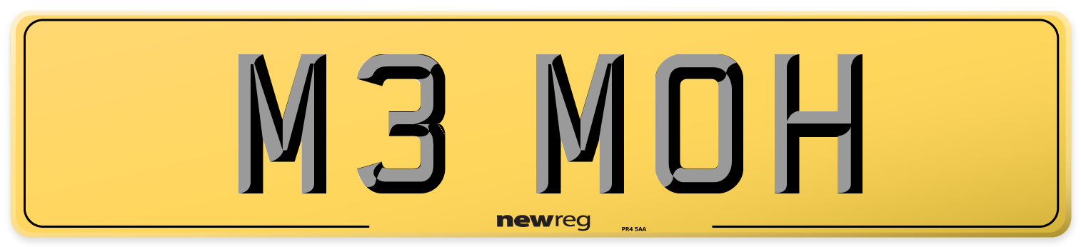 M3 MOH Rear Number Plate