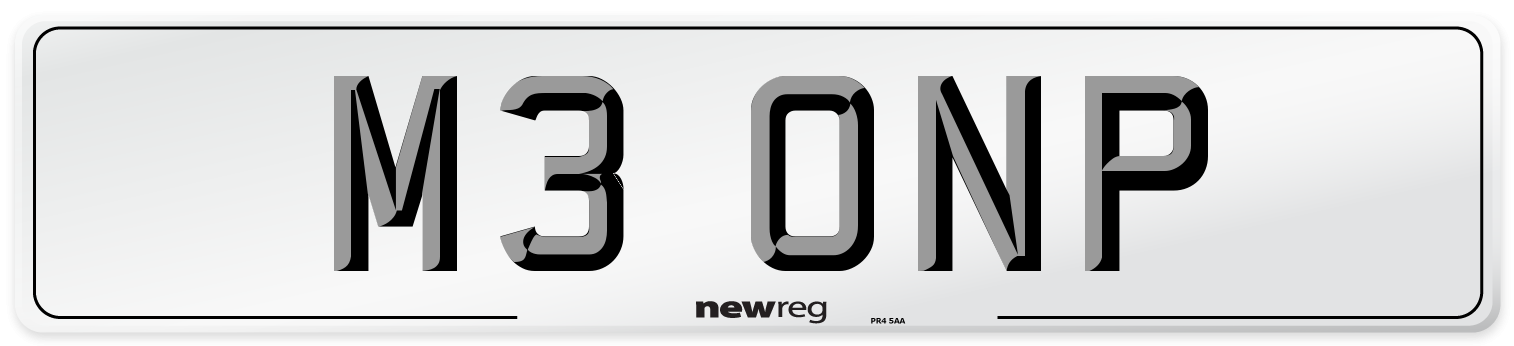 M3 ONP Front Number Plate