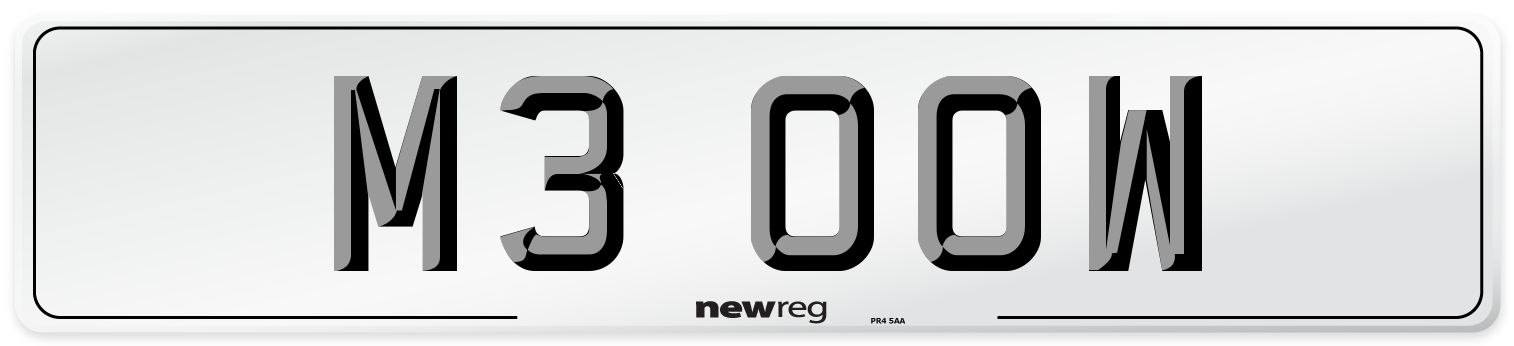 M3 OOW Front Number Plate