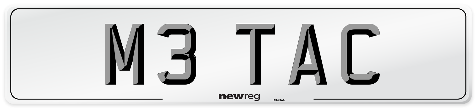 M3 TAC Front Number Plate