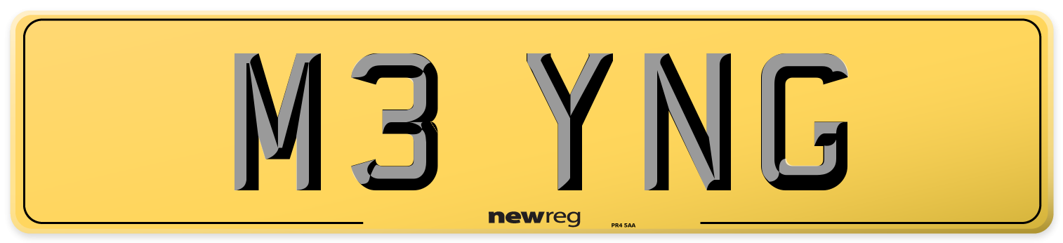 M3 YNG Rear Number Plate