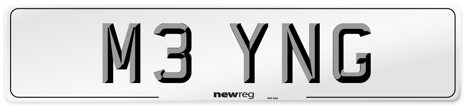 M3 YNG Front Number Plate
