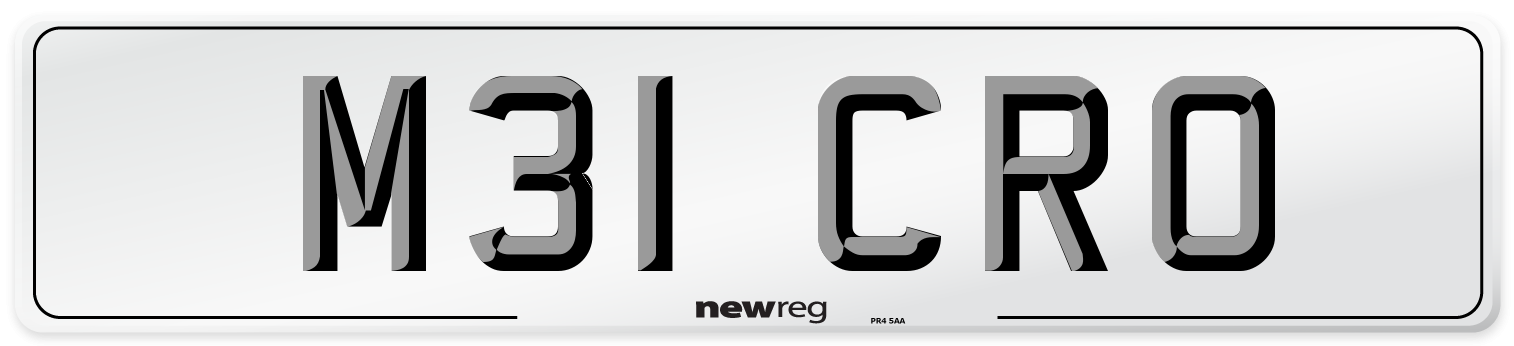 M31 CRO Front Number Plate