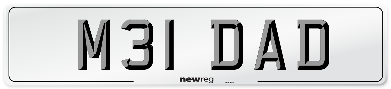 M31 DAD Front Number Plate