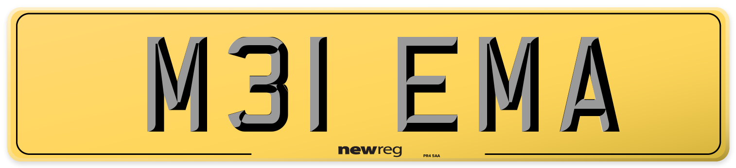 M31 EMA Rear Number Plate