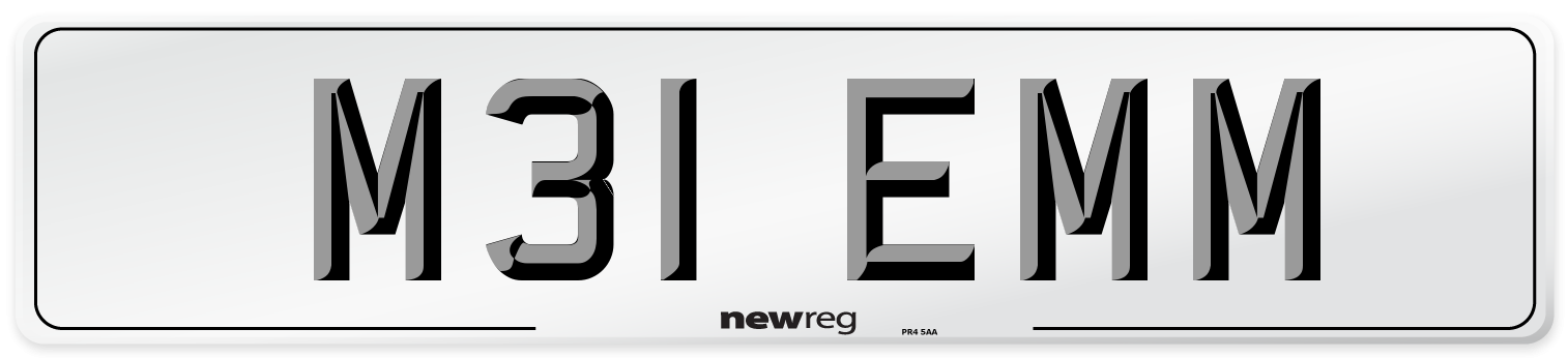 M31 EMM Front Number Plate