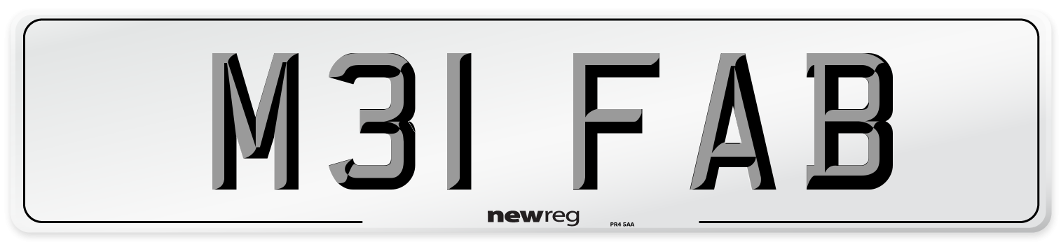 M31 FAB Front Number Plate